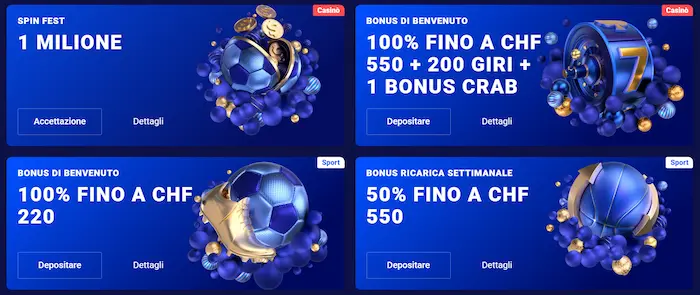 Frumzi Casino Italy bonuses